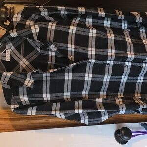 Black and White Plaid  Shirt